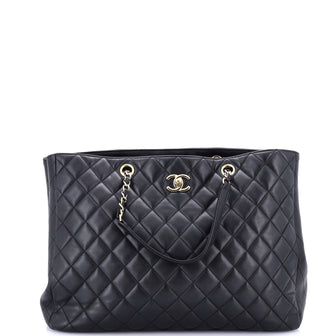 Chanel Classic CC Shopping Tote Quilted Calfskin Large