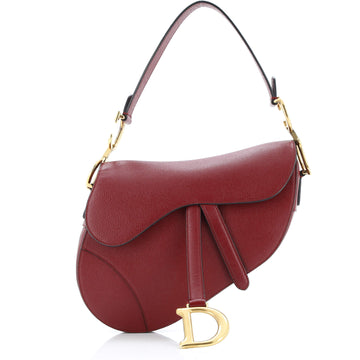 Christian Dior Saddle Handbag Leather Medium