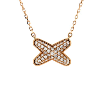 Chaumet Jeux de Liens Pendant Necklace 18K Rose Gold with Diamonds
