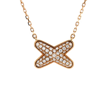 Chaumet Jeux de Liens Pendant Necklace 18K Rose Gold with Diamonds