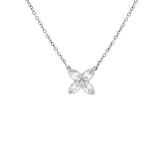 Tiffany & Co. Bezel Set Victoria Pendant Necklace Platinum and Diamonds Small