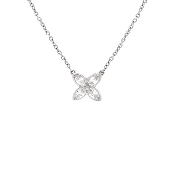 Tiffany & Co. Bezel Set Victoria Pendant Necklace Platinum and Diamonds Small