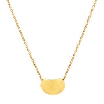 Tiffany & Co. Elsa Peretti Bean Pendant Necklace 18K Yellow Gold 11mm