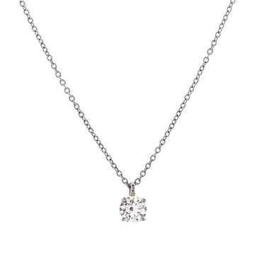 Tiffany & Co. Solitaire Pendant Necklace Platinum with RBC Diamond 0.40-0.49CT