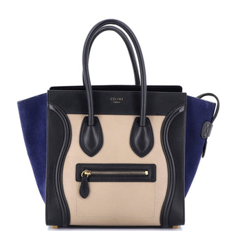 Celine Tricolor Luggage Bag Leather Micro
