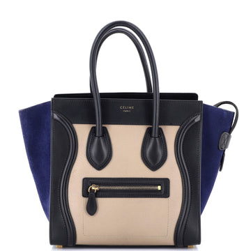 Celine Tricolor Luggage Bag Leather Micro