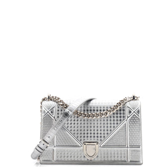 Christian Dior Diorama Flap Bag Cannage Embossed Calfskin Medium