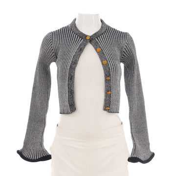 Louis Vuitton Women's Bell Sleeves Button Up Cardigan Viscose and Wool Blend