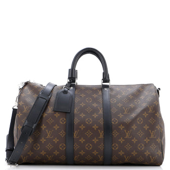 Louis Vuitton Keepall Bandouliere Bag Macassar Monogram Canvas 45