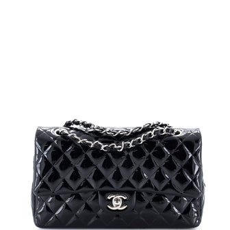Chanel Classic Double Flap Bag Quilted Patent Medium