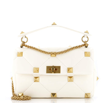 Valentino Garavani Roman Stud Flap Bag Quilted Leather Medium