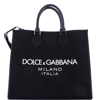 Dolce & Gabbana Edge Logo Tote Canvas Large