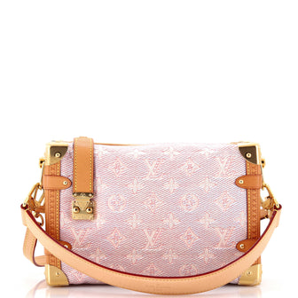 Louis Vuitton Side Trunk Handbag Monoglam Jacquard Canvas MM