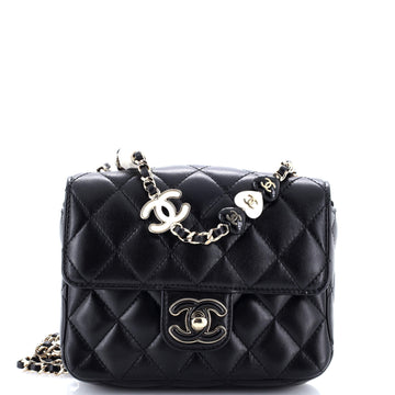 Chanel Candy Heart Flap Bag Quilted Lambskin Mini