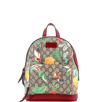 Gucci Zip Pocket Backpack Tian Print GG Coated Canvas Small