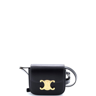 Celine Triomphe Shoulder Bag Smooth Calfskin Mini