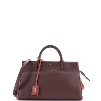 Saint Laurent Rive Gauche Cabas Leather and Suede Small