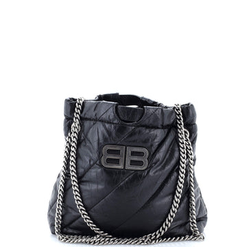 Balenciaga Crush Chain Tote Quilted Crushed Calfskin XS
