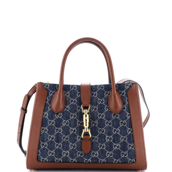 Gucci Jackie 1961 Tote GG Denim and Leather Medium