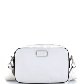 Gucci Crossbody Camera Bag Leather and GG Coated Canvas Small