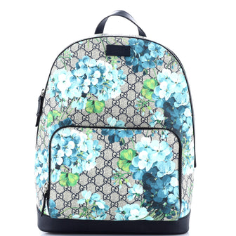 Gucci Zip Pocket Backpack Blooms Print GG Coated Canvas Medium