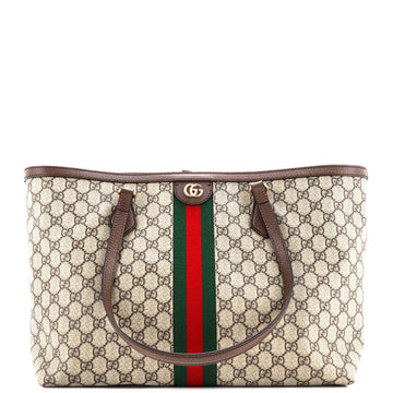 Gucci Ophidia Shopping Tote GG Coated Canvas Medium