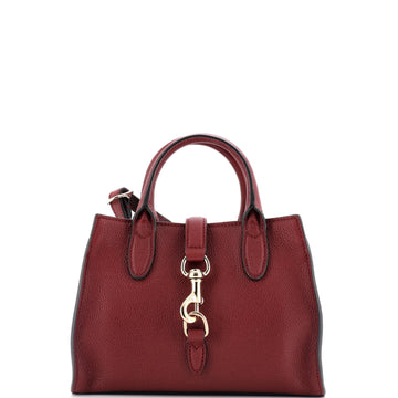 Gucci Top Handle Tote with Hook Closure Leather Small