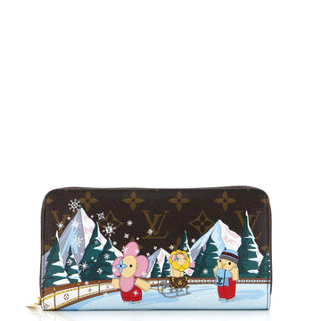 Louis Vuitton Zippy Wallet Limited Edition Vivienne Xmas Monogram Canvas