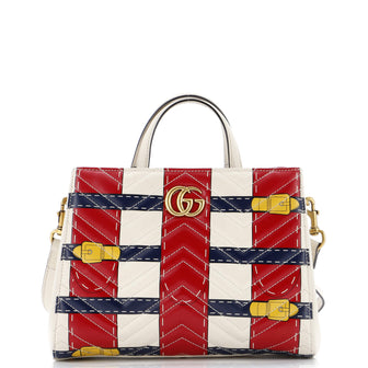 Gucci GG Marmont Tote Trompe L'Oeil Matelasse Leather Small
