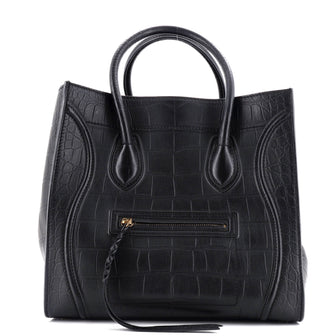 Celine Phantom Bag Crocodile Embossed Leather Medium