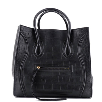Celine Phantom Bag Crocodile Embossed Leather Medium