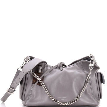 Louis Vuitton CarryAll Cargo Hobo Leather with Monogram Canvas PM