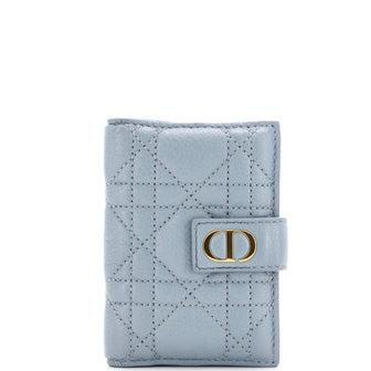 Christian Dior Caro Dandelion Card Holder Cannage Quilt Leather