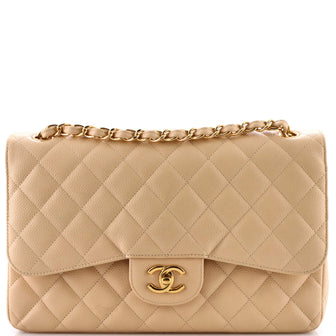 Chanel Classic Double Flap Bag Quilted Caviar Jumbo