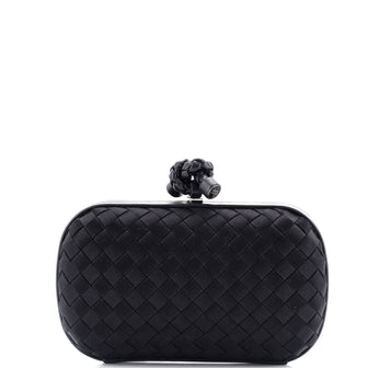 Bottega Veneta Box Knot Clutch Intrecciato Satin Small