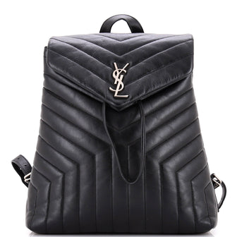 Saint Laurent LouLou Backpack Matelasse Chevron Leather Medium
