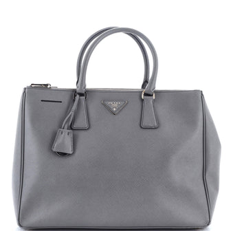 Prada Double Zip Lux Tote Saffiano Leather Medium