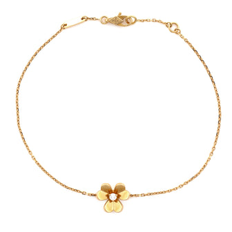 Van Cleef & Arpels Frivole Bracelet 18K Yellow Gold with Diamond Mini