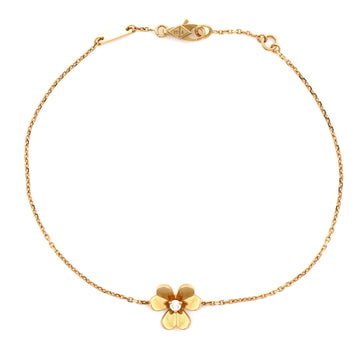 Van Cleef & Arpels Frivole Bracelet 18K Yellow Gold with Diamond Mini