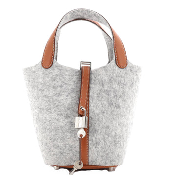 Hermes Picotin Lock Bag Felt with Leather PM
