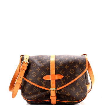 Louis Vuitton Saumur Handbag Monogram Canvas 30