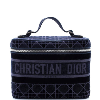 Christian Dior DiorTravel Vanity Case Cannage Embroidered Velvet