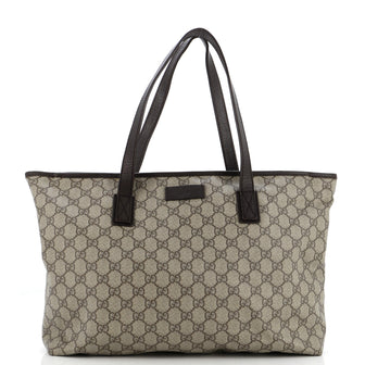 Gucci Plus Tote GG Coated Canvas with Leather Large