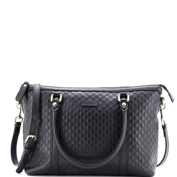 Gucci Britt Convertible Dome Satchel Microguccissima Leather Medium