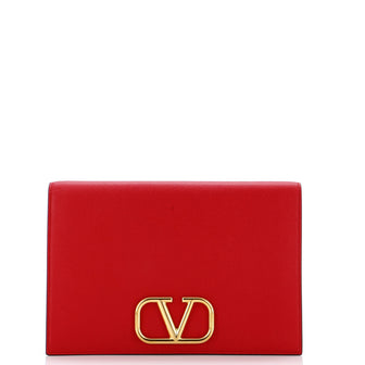 Valentino Garavani VLogo Signature Flap Pouch Leather
