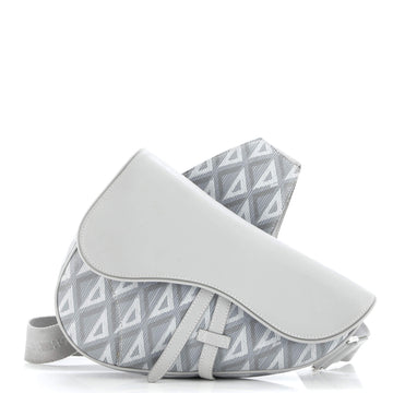 Christian Dior Saddle Crossbody Bag CD Diamond Coated Canvas and Leather