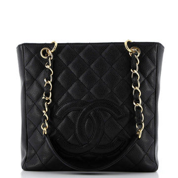 Chanel Petite Shopping Tote Quilted Caviar