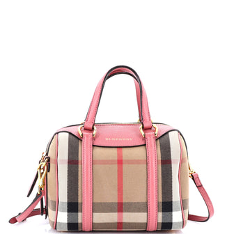 Burberry Alchester Convertible Satchel House Check Canvas Small