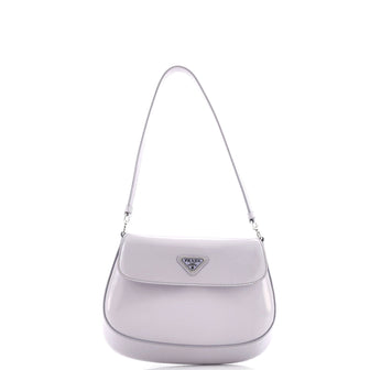 Prada Cleo Flap Shoulder Bag Spazzolato Leather Small