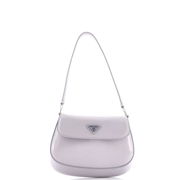 Prada Cleo Flap Shoulder Bag Spazzolato Leather Small